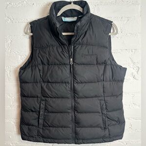 Down Filled Puffer Vest| Free Country Black Quilted Warm Outdoor Zip Vest Large